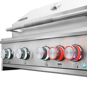 Cosmo 32" Built-In Propane Gas Grill in Stainless Steel, 5 Burners, Infrared Rotisserie, LED Lighting, COS-BGGN325K