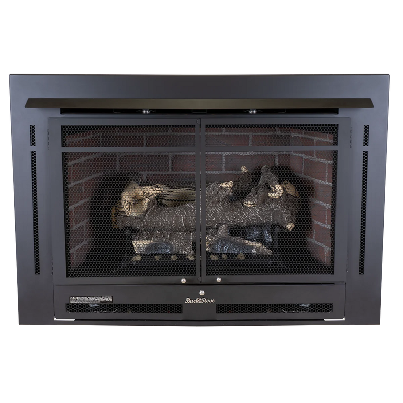 Buck Stove Model 34ZC Manhattan Non-Vent Gas Stove, 33,000 BTU, Blower, Oxygen Depletion Sensor, Piezo Ignition