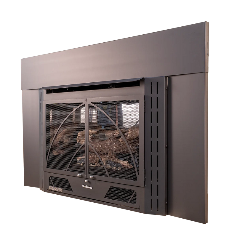 Buck Stove 34" Model 34ZC Contemporary Ventless Gas Stove, 33,000 BTU, Variable Speed Blower, Millivolt System