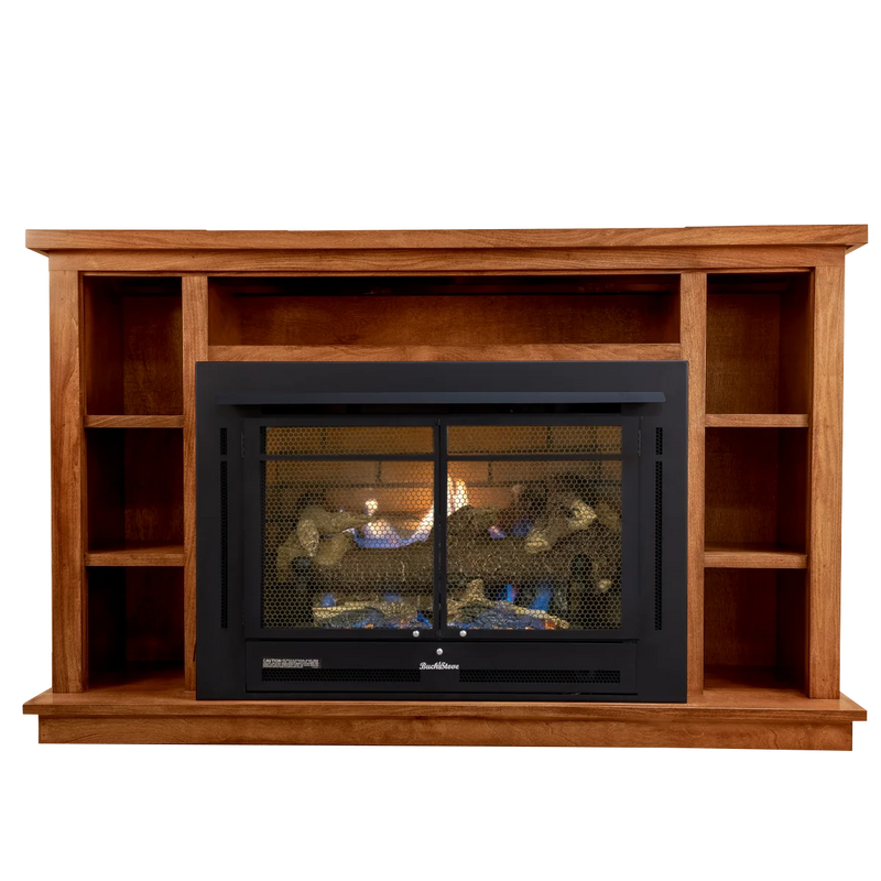 Buck Stove Prestige Bookcase Mantel Accessory for Model 34 Manhattan Gas Stove
