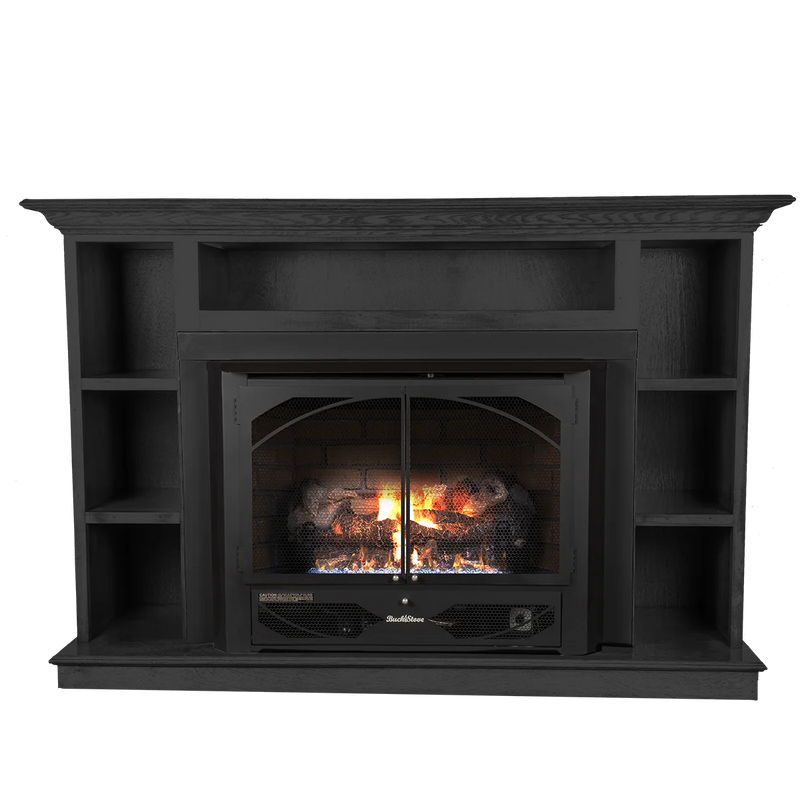 Buck Stove Prestige Bookcase Mantel Accessory for Model 34 Manhattan Gas Stove
