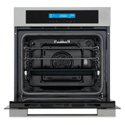 Cosmo 24" Lumin Collection Single Electric Wall Oven in Stainless Steel, 8 Functions, True European Convection, C106SIX-PT