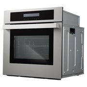 Cosmo 24" Lumin Collection Single Electric Wall Oven in Stainless Steel, 8 Functions, True European Convection, C106SIX-PT