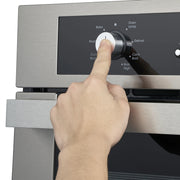 Cosmo 24" Lumin Collection Single Electric Wall Oven in Stainless Steel, 8 Functions, Turbo True European Convection, C51EIX