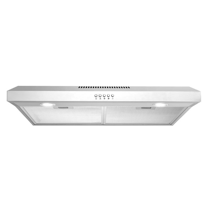 Cosmo 30" Delta Collection Under Cabinet Range Hood in Stainless Steel, 3-Speed Motor, LED Lights, COS-5U30