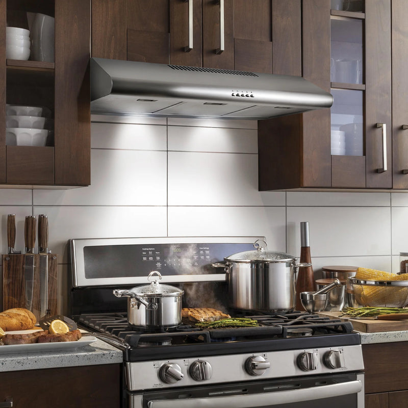 Cosmo 36" Delta Collection Under Cabinet Range Hood in Stainless Steel, 3-Speed Motor, LED Lights, COS-5MU36