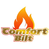 Logo of Comfort Bilt with flame design on a white background
