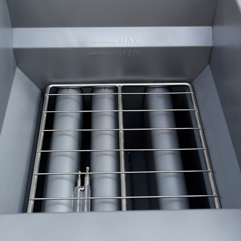 Forno Commerciale Natural Gas Deep Fryer, 4 Burners 120,000 BTU, 50 lbs Oil Capacity