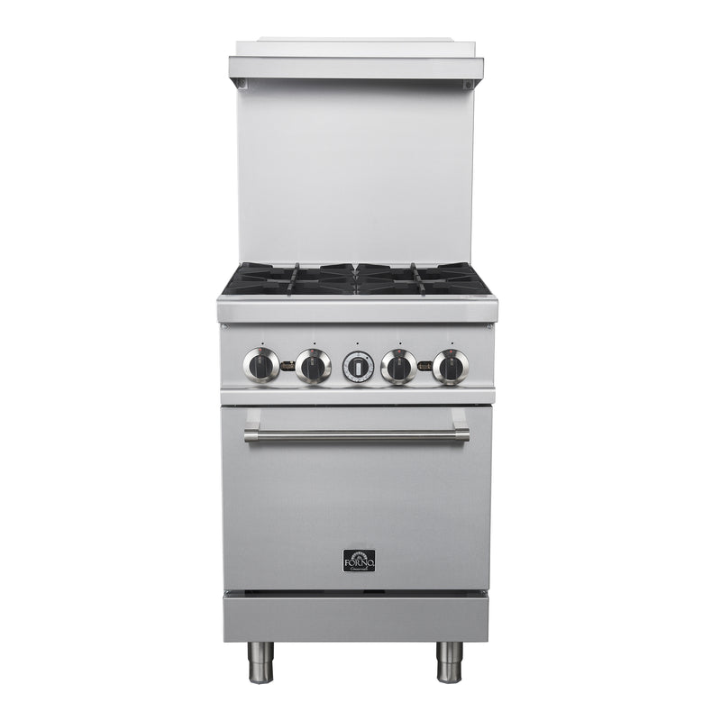 Forno Commerciale 24 Inch Gas Range with 4 Burners
