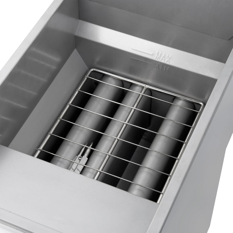 Forno Commerciale Propane Gas Deep Fryer, 4 Burners 120,000 BTU, 50 lbs Oil Capacity, Millivolt Control