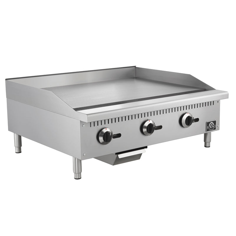 Forno Commerciale 36 Inch Gas Griddle, 3 Burners