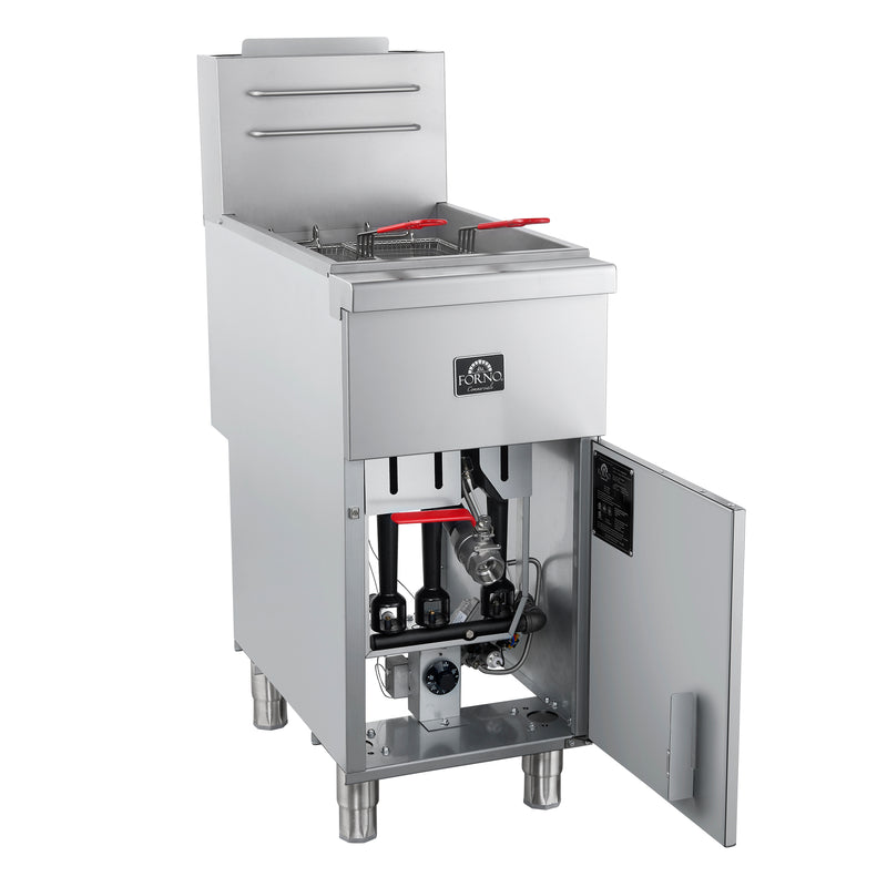 Forno Commerciale Propane Gas Deep Fryer, 3 Burners 90,000 BTU, 40 lbs Oil Capacity