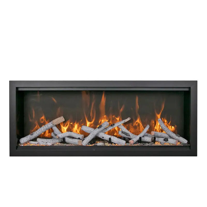 Amantii Symmetry 42'' Extra Tall & Deep Recessed Linear Indoor/Outdoor Electric Fireplace