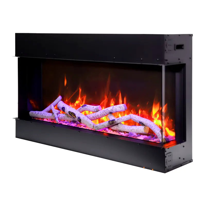 Amantii Panorama Tru View Slim Lumina 72" 3-Sided Built In Indoor/Outdoor Electric Fireplace