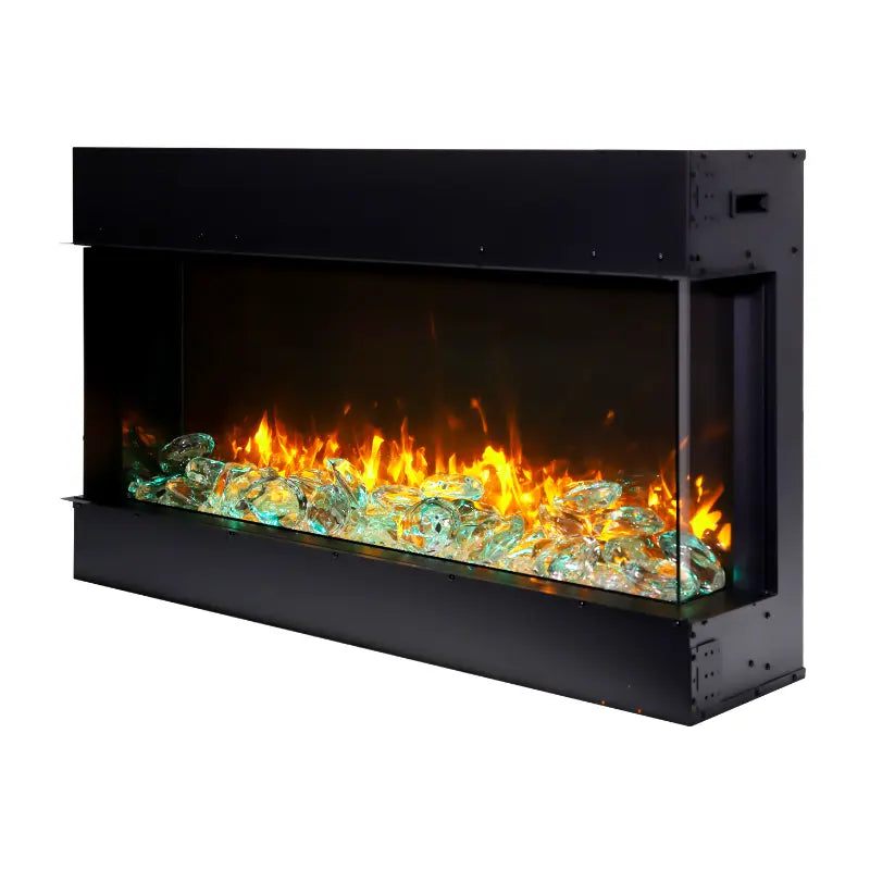 Amantii Panorama Tru View Slim 30" 3-Sided Built In Indoor/Outdoor Electric Fireplace