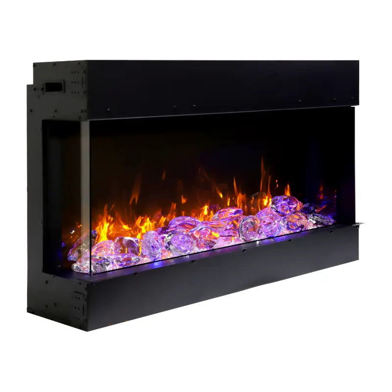 Amantii Panorama Tru View Slim 60" 3-Sided Built In Indoor/Outdoor Electric Fireplace