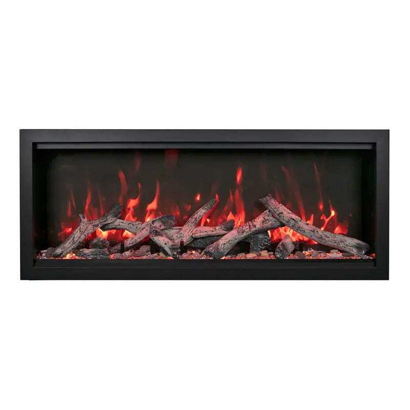 Amantii Symmetry 42'' Extra Tall & Deep Recessed Linear Indoor/Outdoor Electric Fireplace