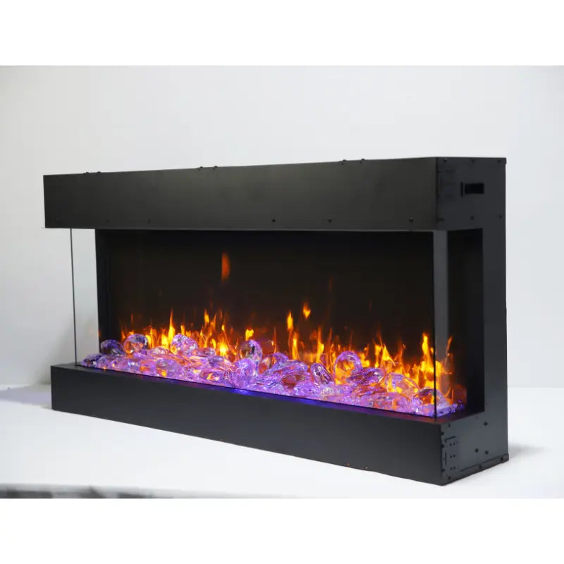 Amantii Panorama Tru View Slim 30" 3-Sided Built In Indoor/Outdoor Electric Fireplace