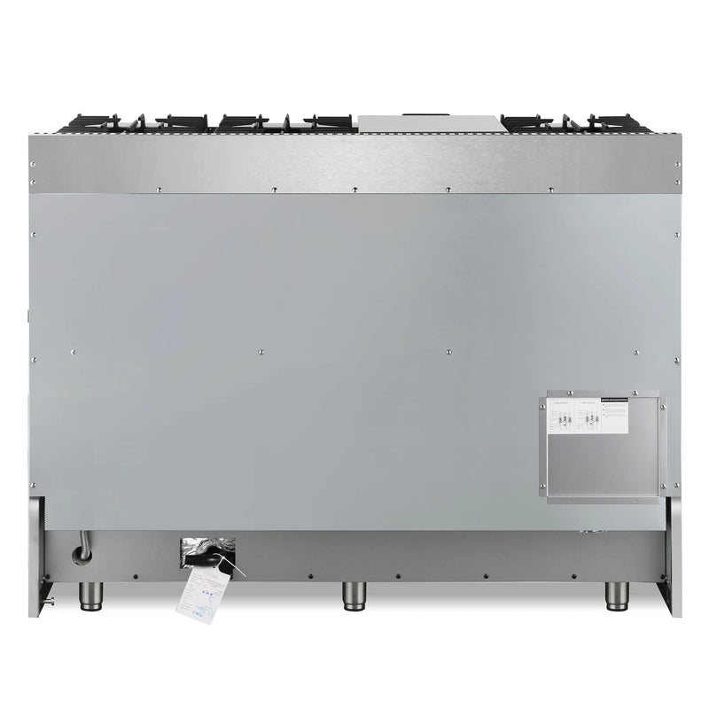 Cosmo 48" Lumin Collection 6.7 cu. ft. Freestanding Dual Fuel Double Oven Range in Stainless Steel, 6 Sealed Burners, Griddle, COS-DFRL486GK