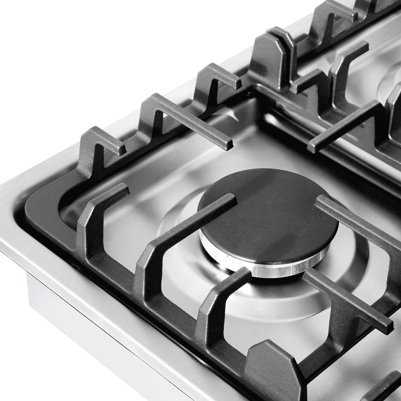 Cosmo 36" Gas Cooktop in Stainless Steel, 6 Italian Burners, Cast-Iron Grates, COS-DIC366