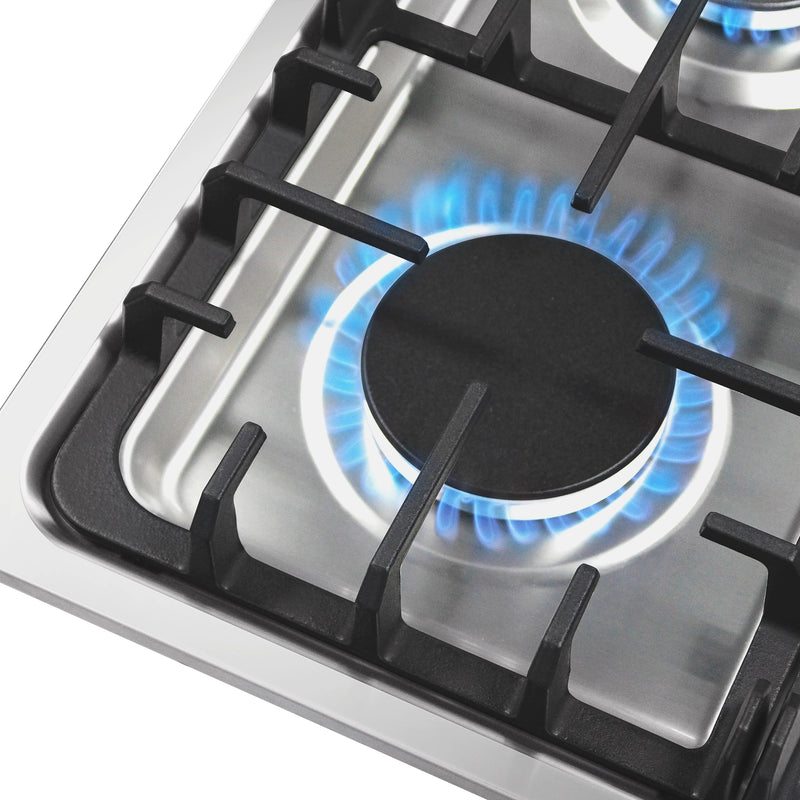 Cosmo 36" Gas Cooktop in Stainless Steel, 6 Italian Burners, Cast-Iron Grates, COS-DIC366