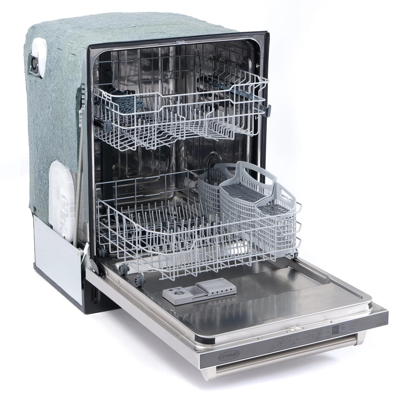 Cosmo 24" Built-In Dishwasher in Stainless Steel, Quiet 45 dBA, Touch Controls, 12 Place Settings, COS-DIS6502