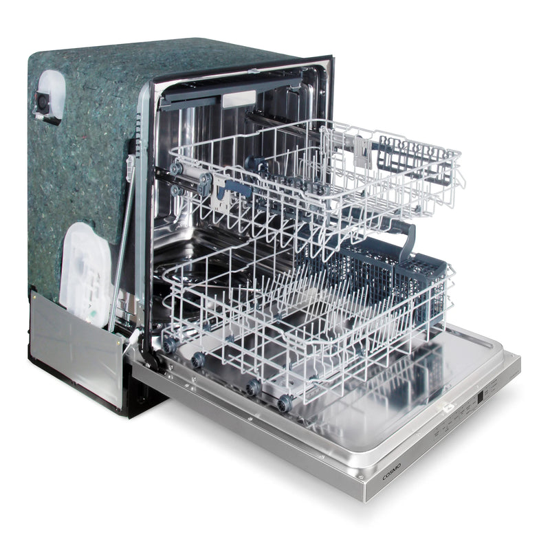 Cosmo 24" Vista Collection Built-In Dishwasher in Stainless Steel, Advanced Sanitize Technology, Ultra-Quiet 48 dBA, COS-DWV24TTR