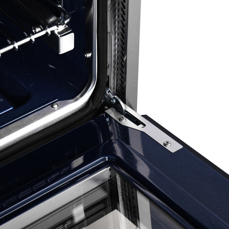 Forno Massimo 30" Freestanding Dual Fuel Range in Black with 5 Sealed Burners, Air Fryer Kit, Wok Support & Griddle in Black with Antique Brass Accents, FFSGS6125-30BLK