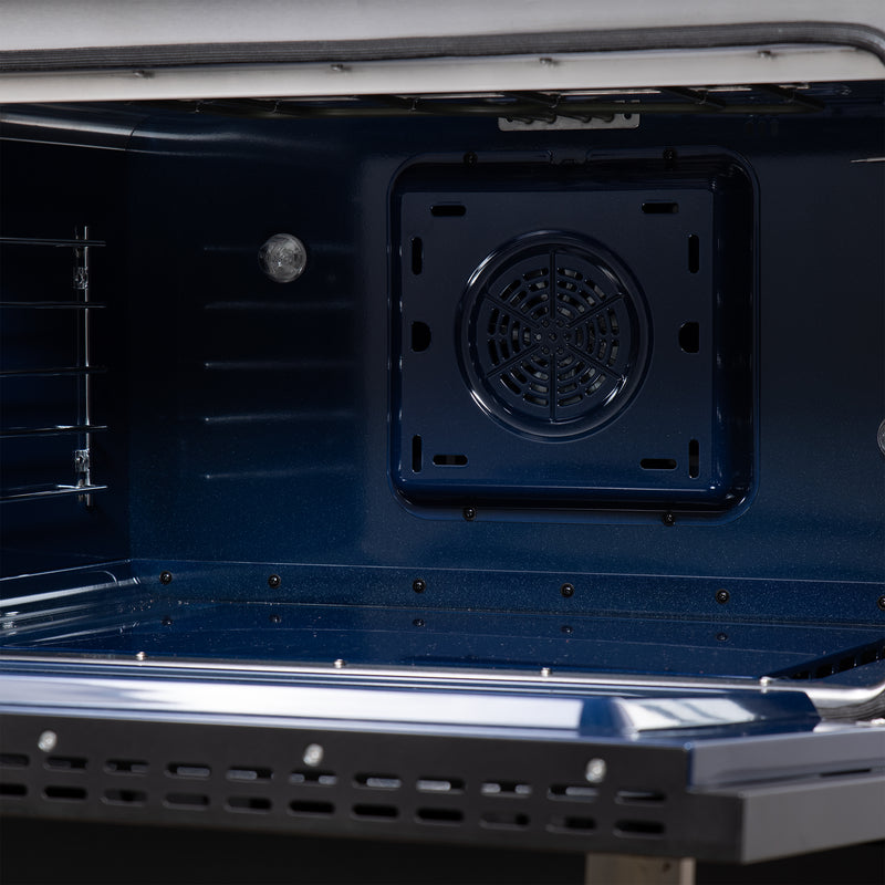 Forno Massimo 36" 5.36 cu. ft. Freestanding Dual Fuel Range with 6 Sealed Burners, Air Fryer Kit, Wok Support & Griddle in White with Antique Brass Accents, FFSGS6125-36BLK