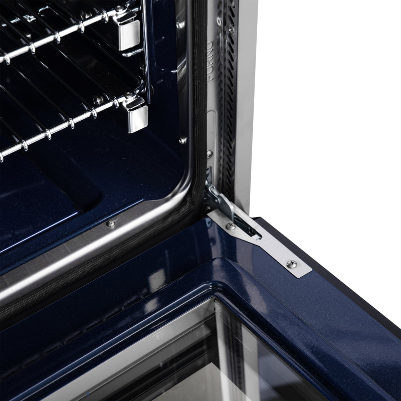 Forno Massimo 36" 5.36 cu. ft. Freestanding Dual Fuel Range with 6 Sealed Burners, Air Fryer Kit, Wok Support & Griddle in White with Antique Brass Accents, FFSGS6125-36BLK