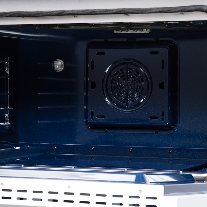 Forno Massimo 36" 5.36 cu. ft. Freestanding Dual Fuel Range with 6 Sealed Burners, Air Fryer Kit, Wok Support & Griddle in Black with Antique Brass Accents, FFSGS6125-36WHT