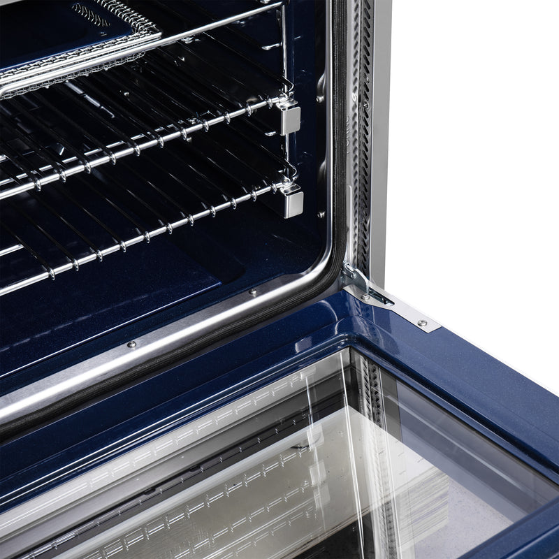 Forno Massimo 36" 5.36 cu. ft. Freestanding Dual Fuel Range with 6 Sealed Burners, Air Fryer Kit, Wok Support & Griddle in Black with Antique Brass Accents, FFSGS6125-36WHT