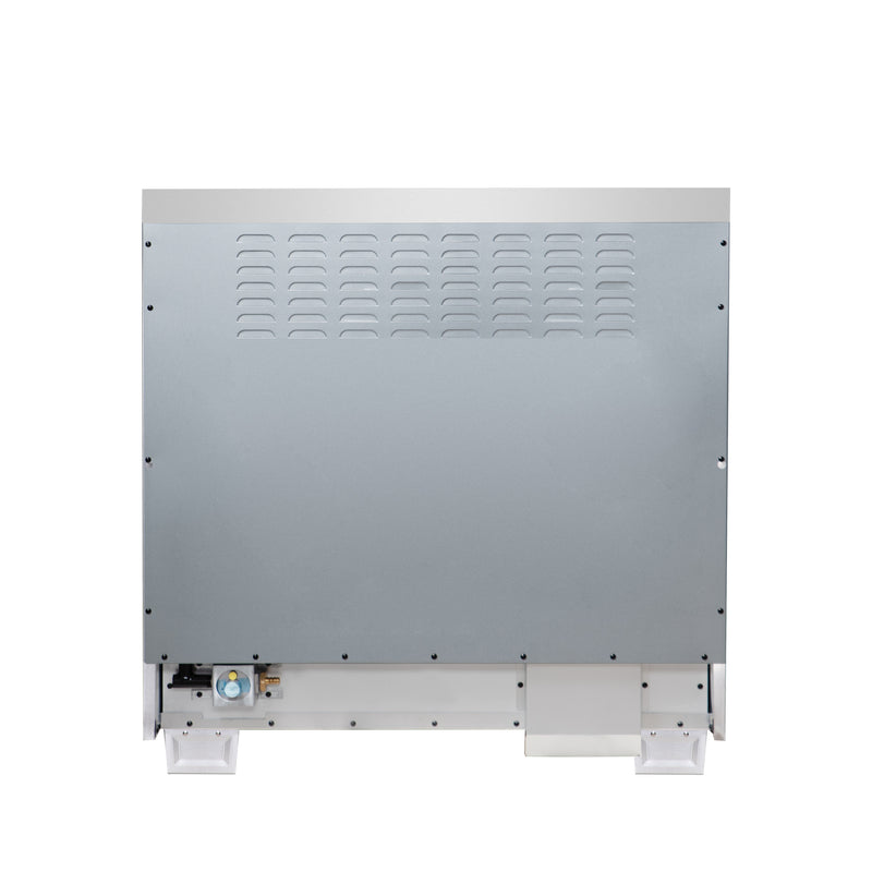 Forno Capriasca 36" 5.36 cu. ft. Dual Fuel Range with 6 Brass Burners, Air Fryer Kit, Rotisserie Kit, Wok Support & Griddle in Black with Antique Brass Handles, FFSGS6387-36BLK