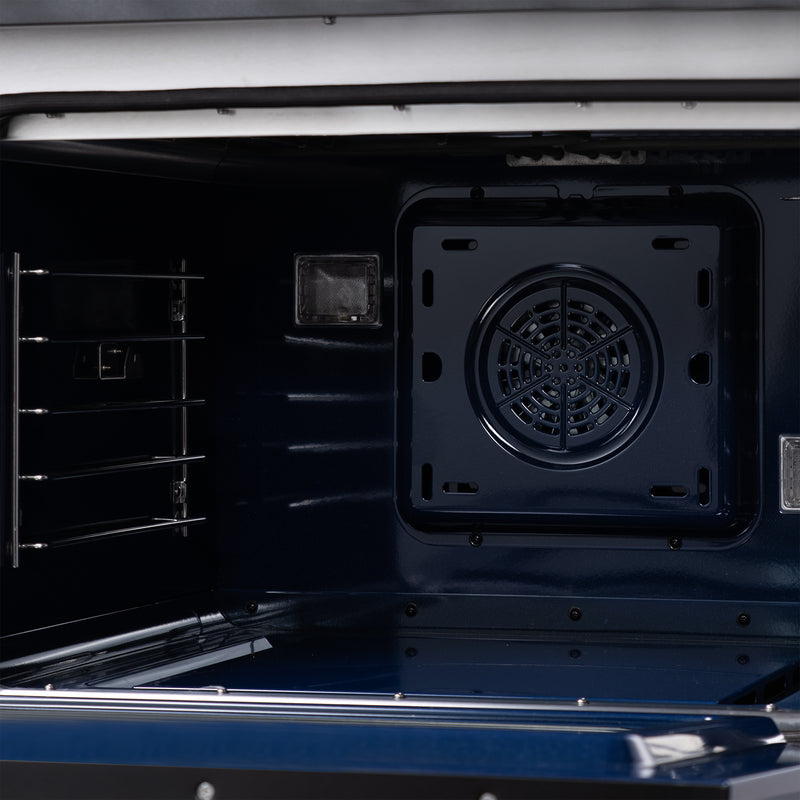 Forno Capriasca 48" 6.58 cu. ft. Dual Fuel Range with 8 Brass Burners, Air Fryer Kit, Rotisserie Kit, Wok Support & Griddle in Black with Antique Brass Handles, FFSGS6387-48BLK