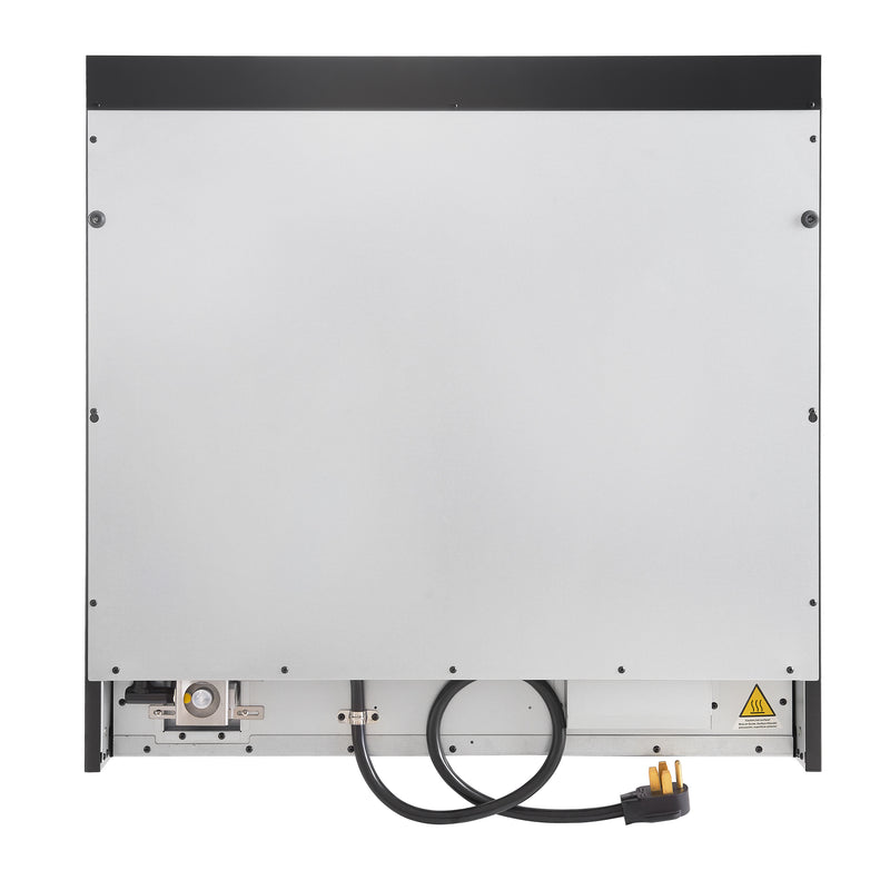 Forno Antico 36" Freestanding Dual Fuel Range in Black, 6 Burners, Brass Burners, with Antique Brass Handles, FFSGS6113-36BLK