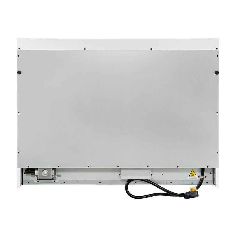 Forno Antico 48" Freestanding Dual Fuel Range in White, 8 Sealed Burners, Double Oven, Griddle, with Antique Brass Accents, FFSGS6113-48WHT