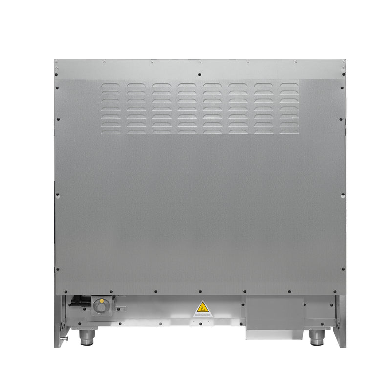 Forno Galiano 36" Freestanding Dual Fuel Range in White, True Convection, 6 Burners, with Antique Brass Handles, FFSGS6156-36WHT