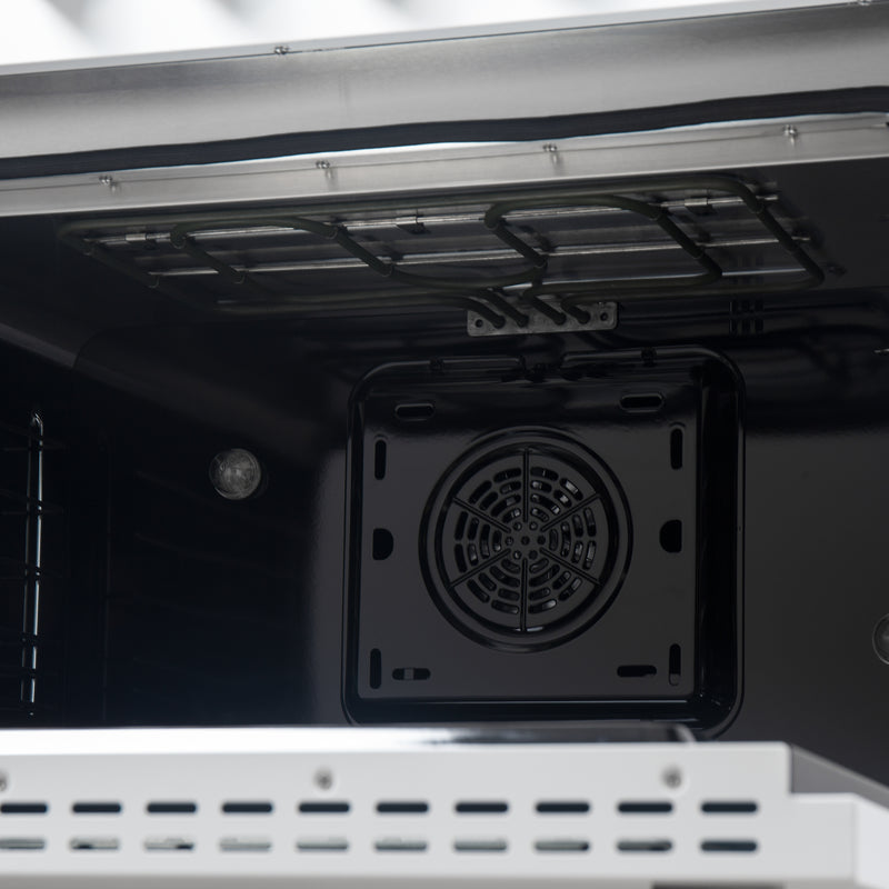 Forno Galiano 36" Freestanding Dual Fuel Range in White, True Convection, 6 Burners, with Antique Brass Handles, FFSGS6156-36WHT