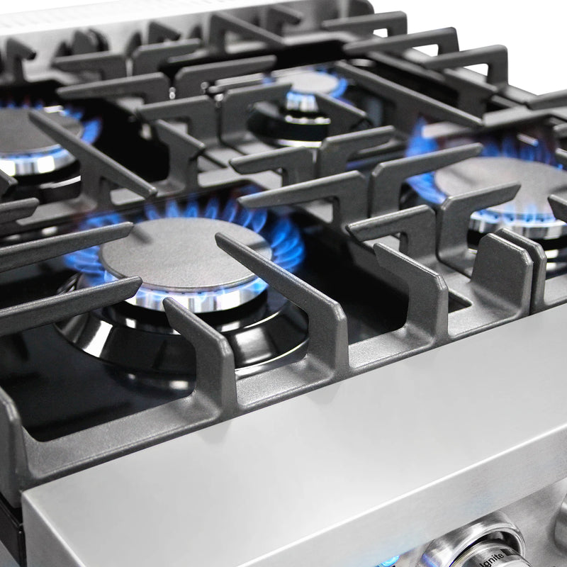 Cosmo 24" Haven Collection 3.73 cu. ft. Freestanding Gas Range in Stainless Steel, Convection Fan, 4 Sealed Burners, COS-EPGR244