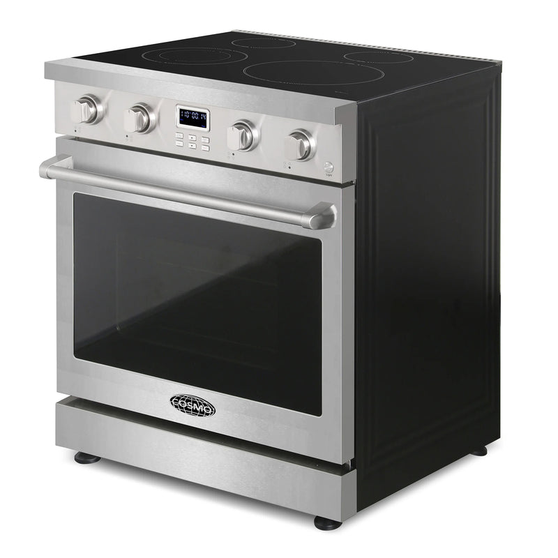 Cosmo 30" Haven Collection 4.8 cu. ft. Electric Range in Stainless Steel, Convection Oven, 4 Burners, COS-ERC304KBD