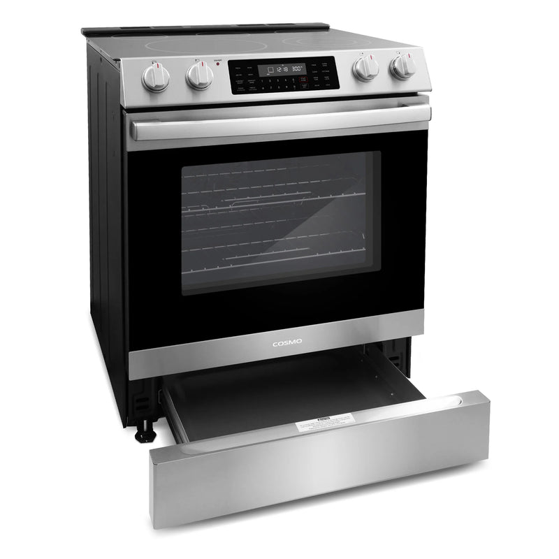 Cosmo 30" Haven Collection 6.3 cu. ft. Freestanding Electric Range in Stainless Steel, Air Fry, Self-Clean, COS-ERC305WKTD