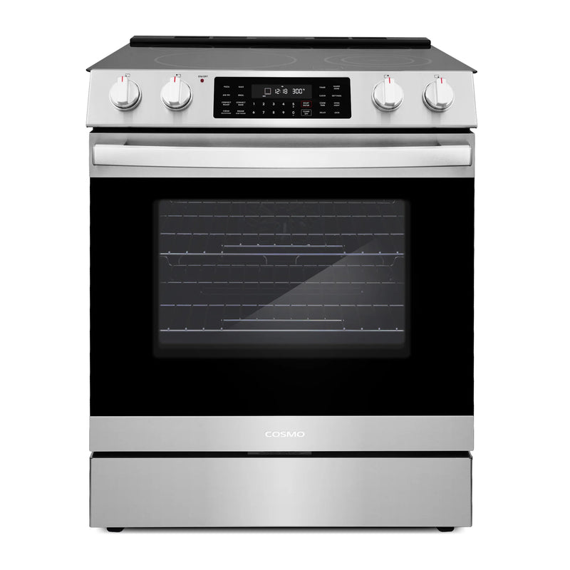 Cosmo 30" Haven Collection 6.3 cu. ft. Freestanding Electric Range in Stainless Steel, Air Fry, Self-Clean, COS-ERC305WKTD