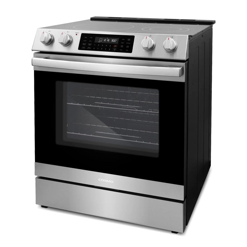 Cosmo 30" Haven Collection 6.3 cu. ft. Freestanding Electric Range in Stainless Steel, Air Fry, Self-Clean, COS-ERC305WKTD