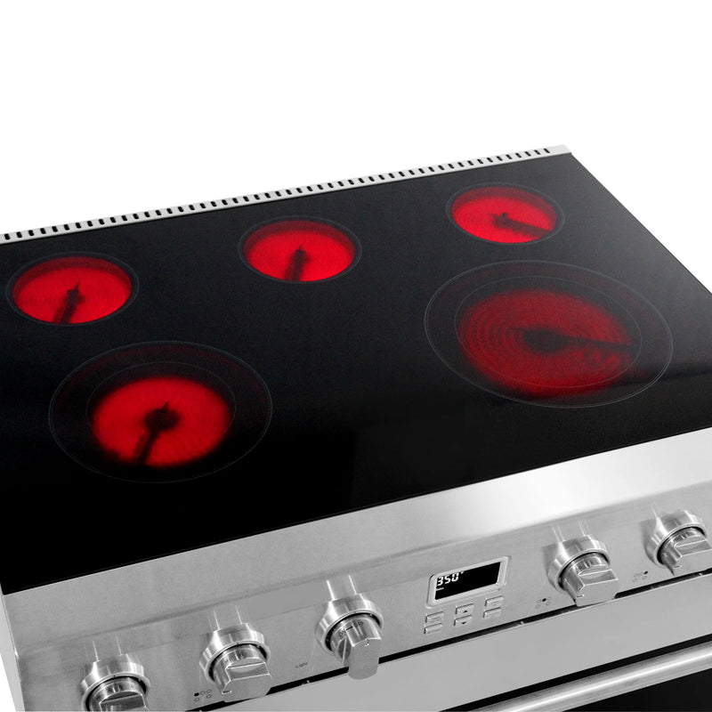 Cosmo 36" Haven Collection 6.0 cu. ft. Electric Range in Stainless Steel, Convection Oven, 5 Burners, COS-ERC365KBD