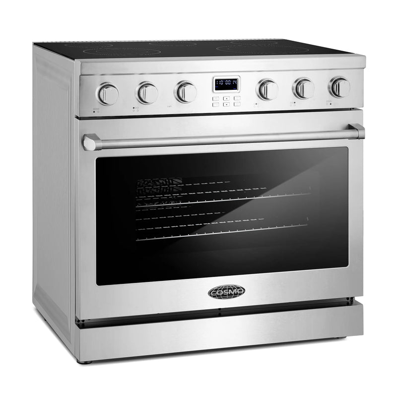 Cosmo 36" Haven Collection 6.0 cu. ft. Electric Range in Stainless Steel, Convection Oven, 5 Burners, COS-ERC365KBD