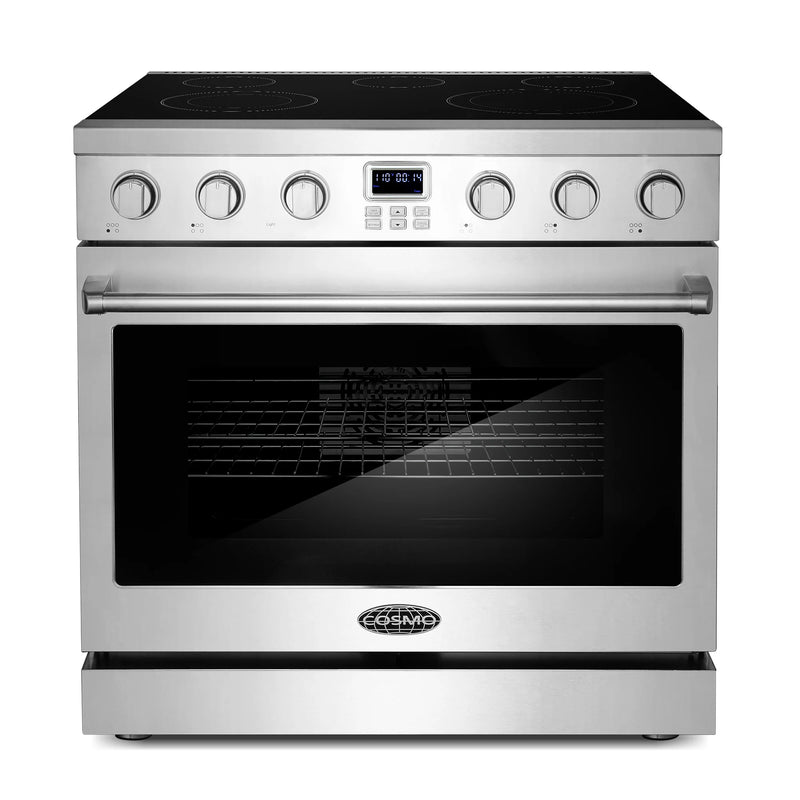 Cosmo 36" Haven Collection 6.0 cu. ft. Electric Range in Stainless Steel, Convection Oven, 5 Burners, COS-ERC365KBD