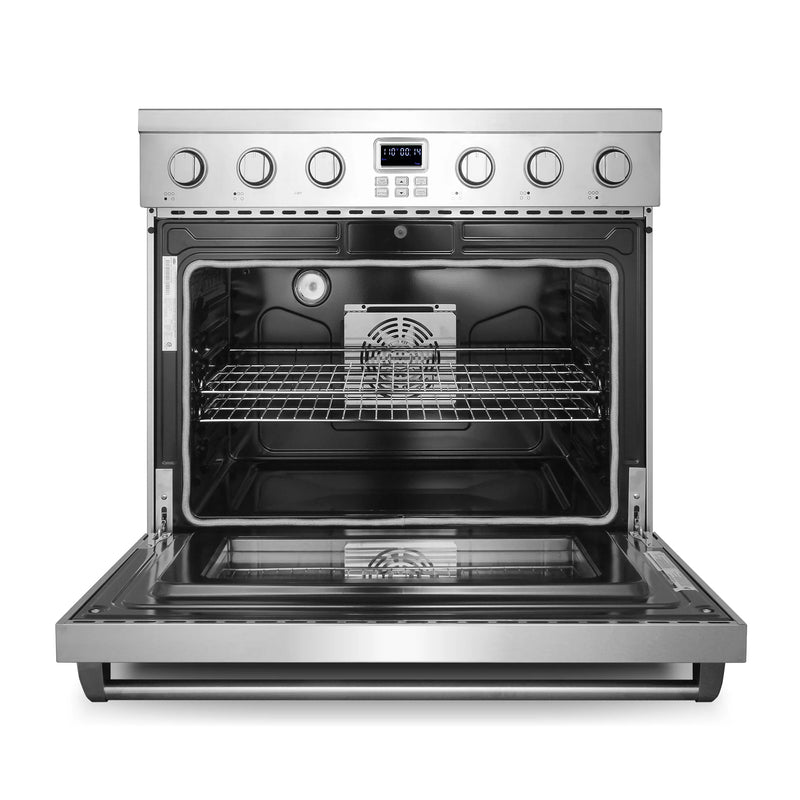 Cosmo 36" Haven Collection 6.0 cu. ft. Electric Range in Stainless Steel, Convection Oven, 5 Burners, COS-ERC365KBD