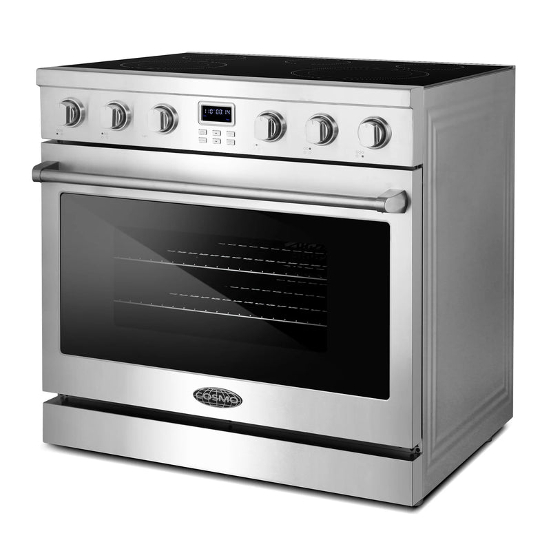 Cosmo 36" Haven Collection 6.0 cu. ft. Electric Range in Stainless Steel, Convection Oven, 5 Burners, COS-ERC365KBD