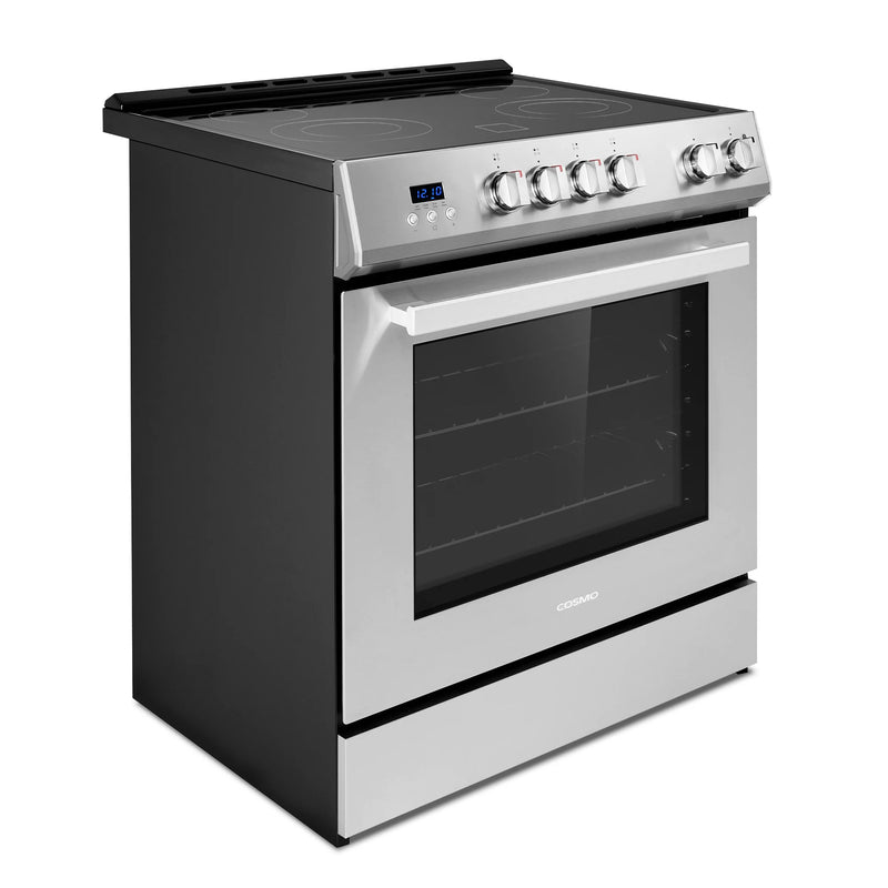 Cosmo 30" Stellar Collection 5.0 cu. ft. Electric Range in Stainless Steel, Convection Oven, 4 Burners, COS-ERD304K