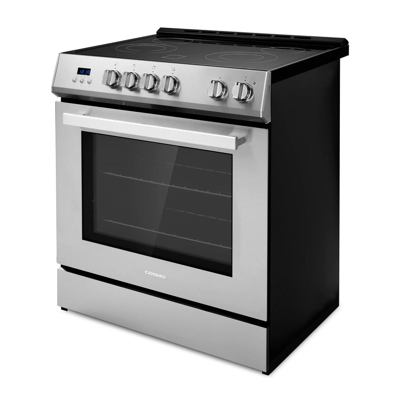 Cosmo 30" Stellar Collection 5.0 cu. ft. Electric Range in Stainless Steel, Convection Oven, 4 Burners, COS-ERD304K